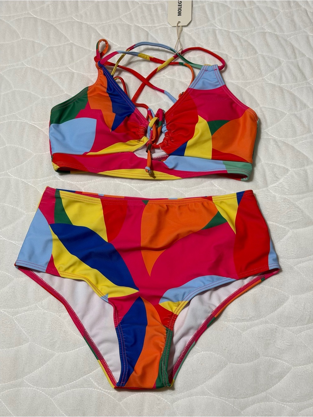 NEW! Molegtini Multicolor Bikini Swim Set size small